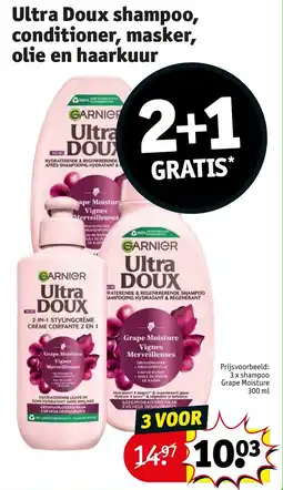 Kruidvat Ultra Doux shampoo, conditioner, masker, olie en haarkuur aanbieding