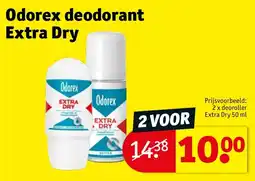 Kruidvat Odorex deodorant Extra Dry aanbieding