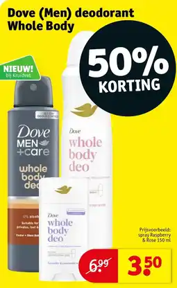 Kruidvat Dove (Men) deodorant Whole Body aanbieding