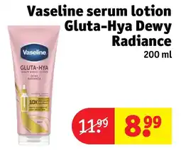 Kruidvat Vaseline serum lotion Gluta-Hya Dewy Radiance aanbieding