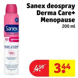 Kruidvat Sanex deospray Derma Care+ Menopause aanbieding