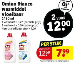 Kruidvat Omino Bianco wasmiddel vloeibaar aanbieding