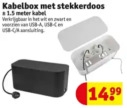 Kruidvat Kabelbox met Stekkerdoos aanbieding