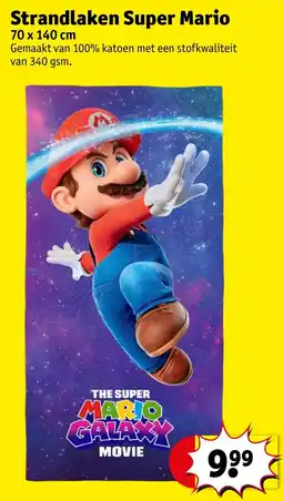 Kruidvat Strandlaken Super Mario aanbieding