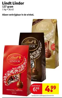 Kruidvat Lindt Lindor aanbieding