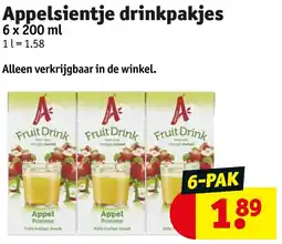 Kruidvat Appelsientje Drinkpakjes aanbieding