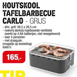 Hubo barbecook Houtskool Tafelbarbecue Carlo aanbieding