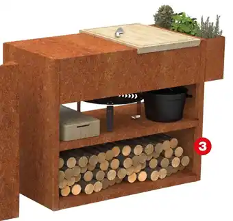 Barbecook Barbecue-Eiland Nestor Buddy Corten Stall