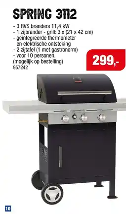 Hubo Barbecook Spring 3112 aanbieding