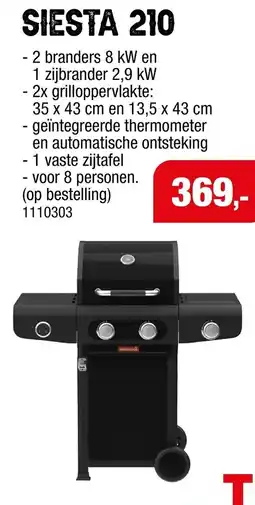 Hubo Barbecook Siesta 210 aanbieding