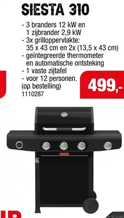 Hubo Barbecook Siesta 310 aanbieding