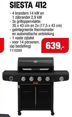 Hubo Barbecook Siesta 412 aanbieding