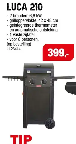 Hubo Barbecook Luca 210 aanbieding