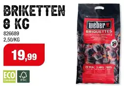 Hubo Weber Briketten aanbieding