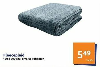 Action Fleeceplaid aanbieding