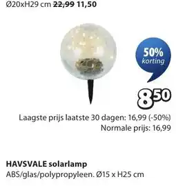 Jysk Havsvale Solarlamp aanbieding