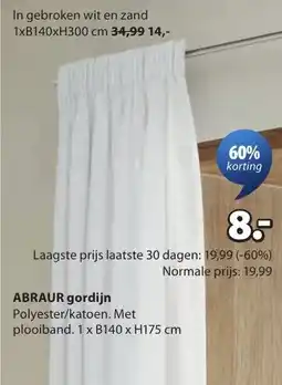 Jysk Abraur Gordijn aanbieding