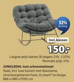 Jysk Jungledal Tuin Schommelstoel aanbieding