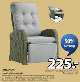 Jysk Jutlandia Stord Tuin Loungestoel aanbieding