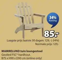 Jysk Mamrelund tuin loungestoel aanbieding