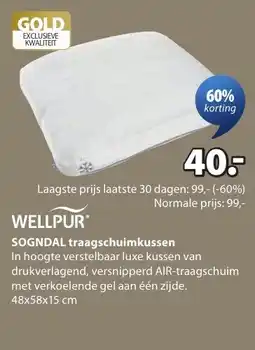 Jysk Sogndal Traagschuimkussen aanbieding