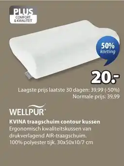 Jysk Kvina Traagschuim Contour Kussen aanbieding