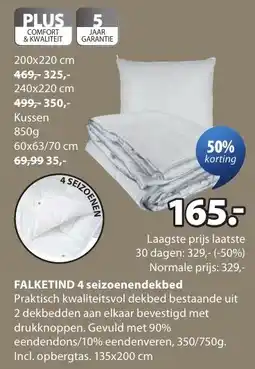 Jysk Falketind 4 seizoenendekbed aanbieding