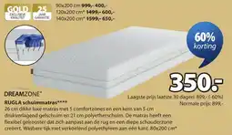 Jysk Rugla schuimmatras aanbieding