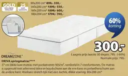 Jysk Dreamzone driva springmatras aanbieding