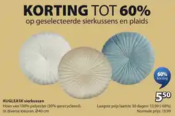 Jysk Kugleask sierkussen aanbieding