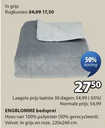 Jysk Engblomme Bedsprei aanbieding