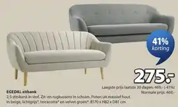 Jysk Egedal Zitbank aanbieding