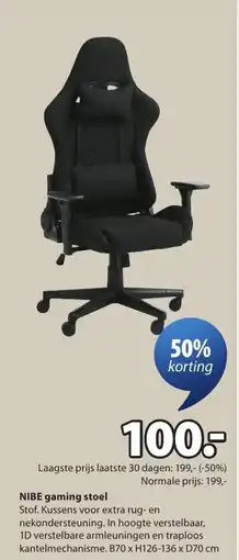 Jysk Nibe Gaming Stoel aanbieding