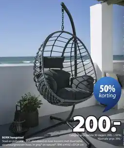 Jysk Bork Hangstoel aanbieding