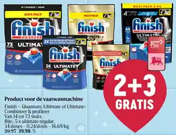 Delhaize Finish Quantum, Ultimate of Ultimate+ Product voor de vaatwasmachine aanbieding