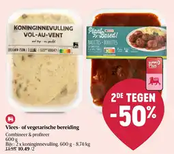 Delhaize Vlees- of vegetarische bereiding aanbieding
