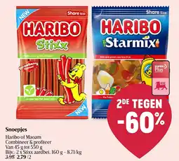 Delhaize Snoepjes Haribo of Maoam aanbieding