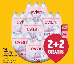 Delhaize Evian Nietbruisend natuurlijk mineraalwater aanbieding