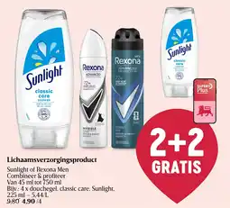 Delhaize Lichaamsverzorgingsproduct Sunlight of Rexona Men aanbieding