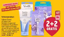 Delhaize Scheerproduct Gillette Venus of Satin Care aanbieding
