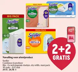 Delhaize Swiffer Navulling voor afstofproduct aanbieding