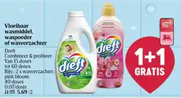 Delhaize Dreft Vloeibaar wasmiddel. waspoeder of wasverzachter aanbieding
