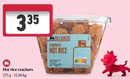 Delhaize Hot rice crackers aanbieding