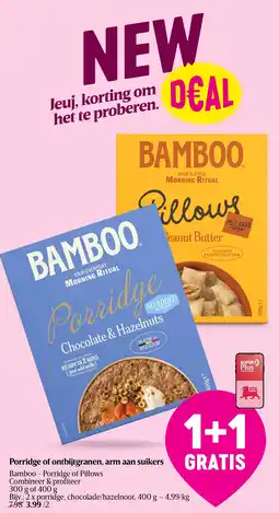 Delhaize Bamboo Porridge of ontbijtgranen, arm aan suikers aanbieding