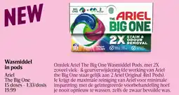 Delhaize Ariel The Big One Wasmiddel in pods aanbieding