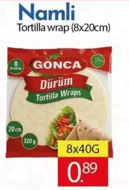 Tanger Markt Namli Tortilla wrap aanbieding