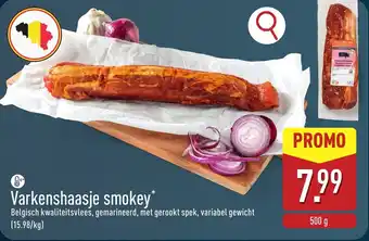 ALDI Varkenshaasje smokey aanbieding