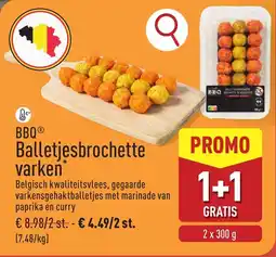 ALDI BBQ Balletjesbrochette varken aanbieding
