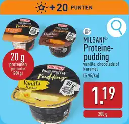 ALDI Milsani Proteïne pudding aanbieding