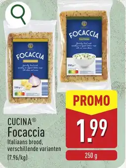 ALDI Cucina Focaccia aanbieding